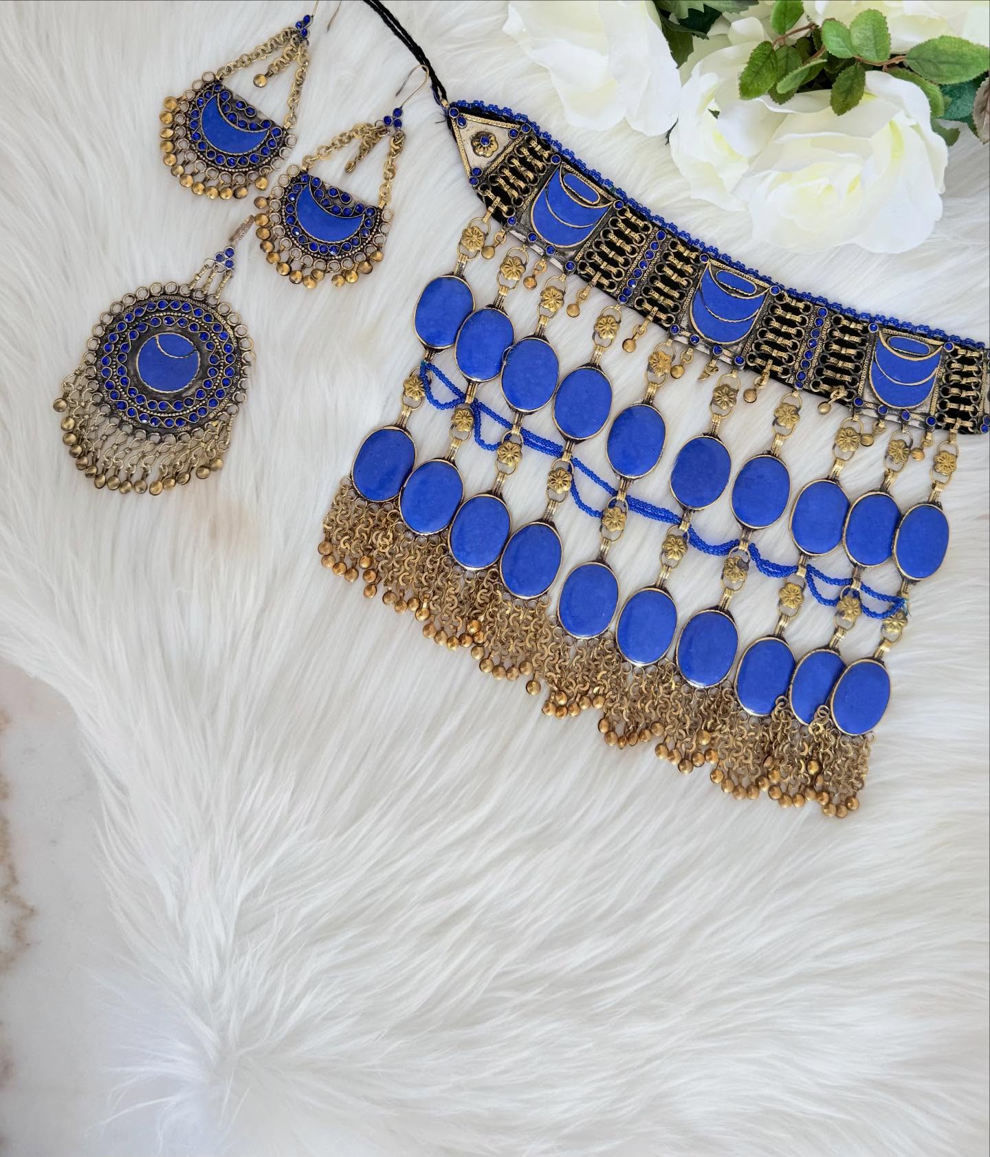 Blue Lapis Choker Set