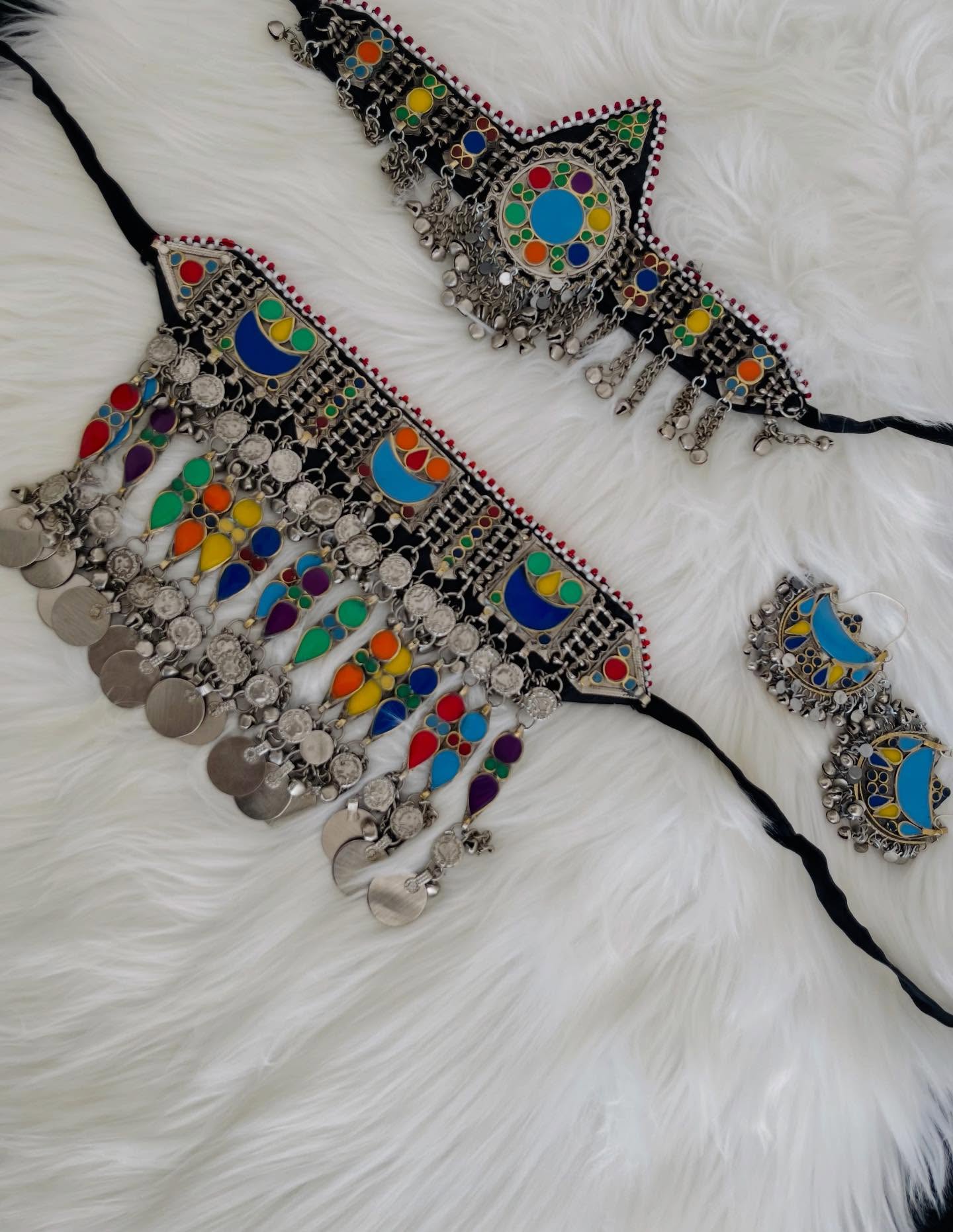 Multicolour Enamel Jewellery Set