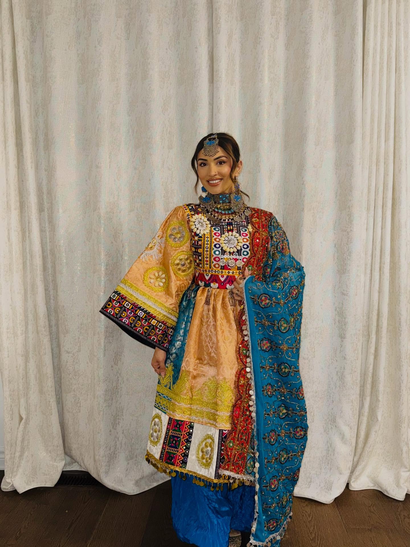 Colourful Patchwork Afghan Dress